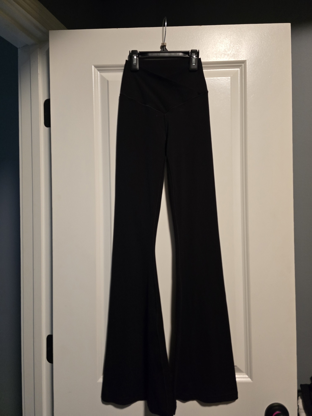 aerie Black Wide-Leg High-Rise Pants